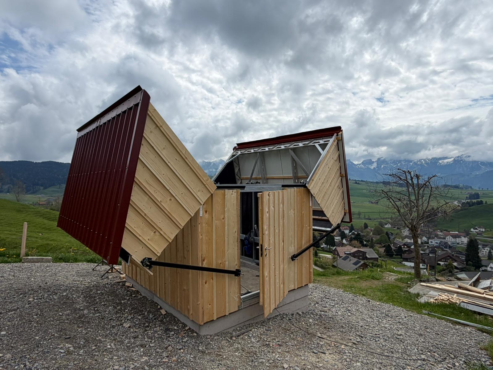 Klappdachhütte 2.0 mit Alpenblick